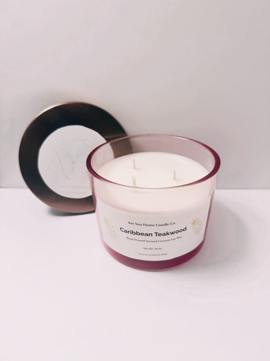 16oz Caribbean Teakwood Scented Candle 🍃