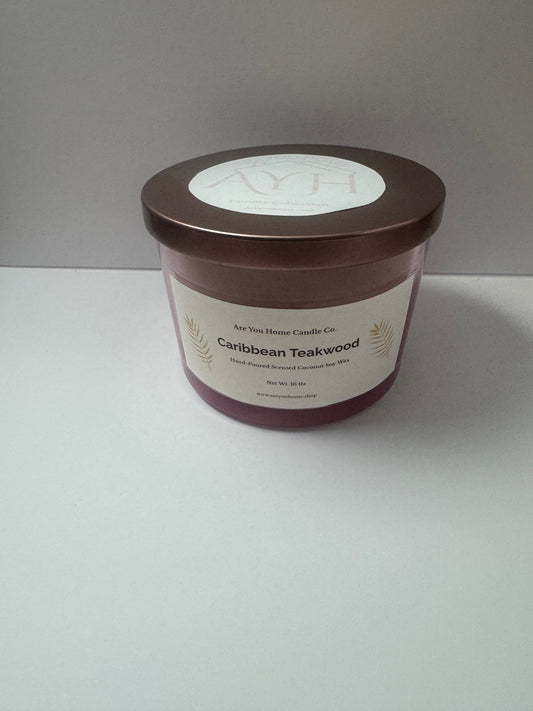 16oz Caribbean Teakwood Scented Candle 🍃