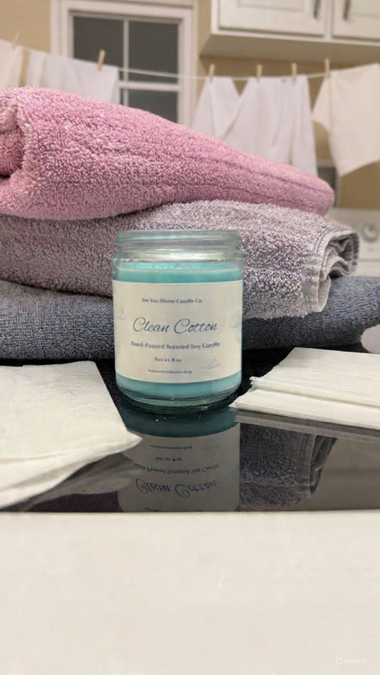 8oz Clean Cotton Scented Candle 🧺🫧