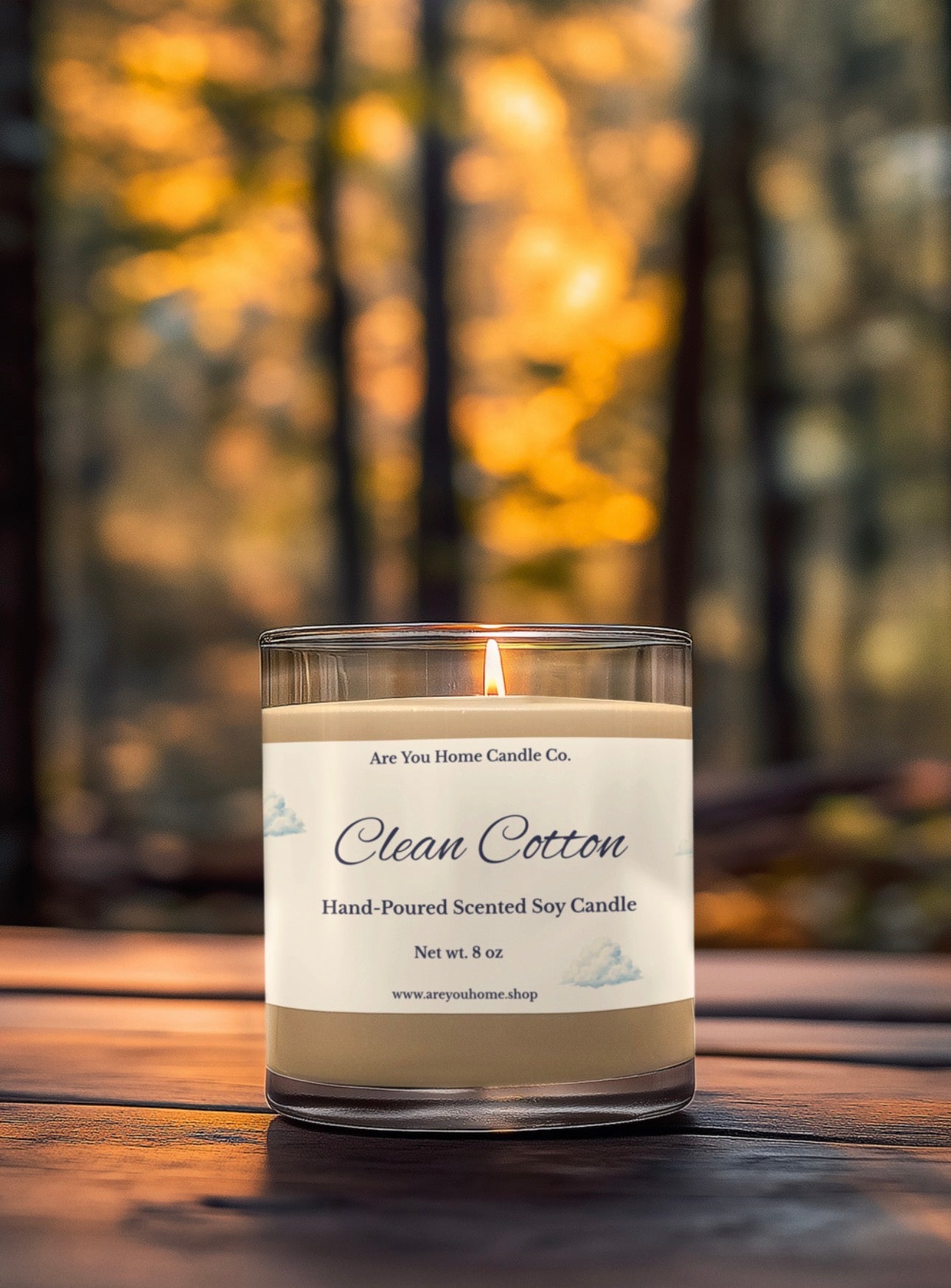 8oz Clean Cotton Scented Candle 🧺🫧