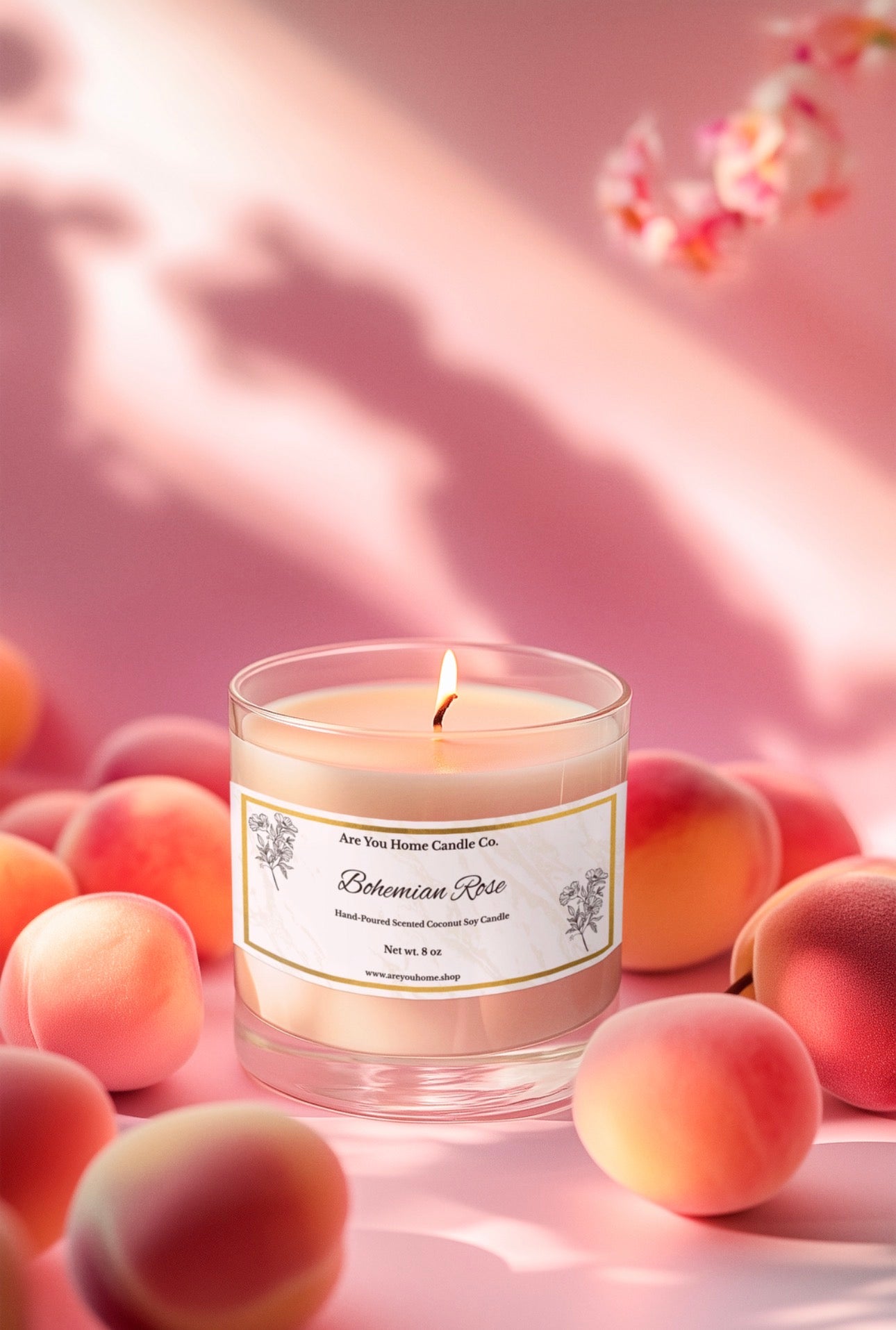 8oz Bohemian Rose Scented Candle 🌹