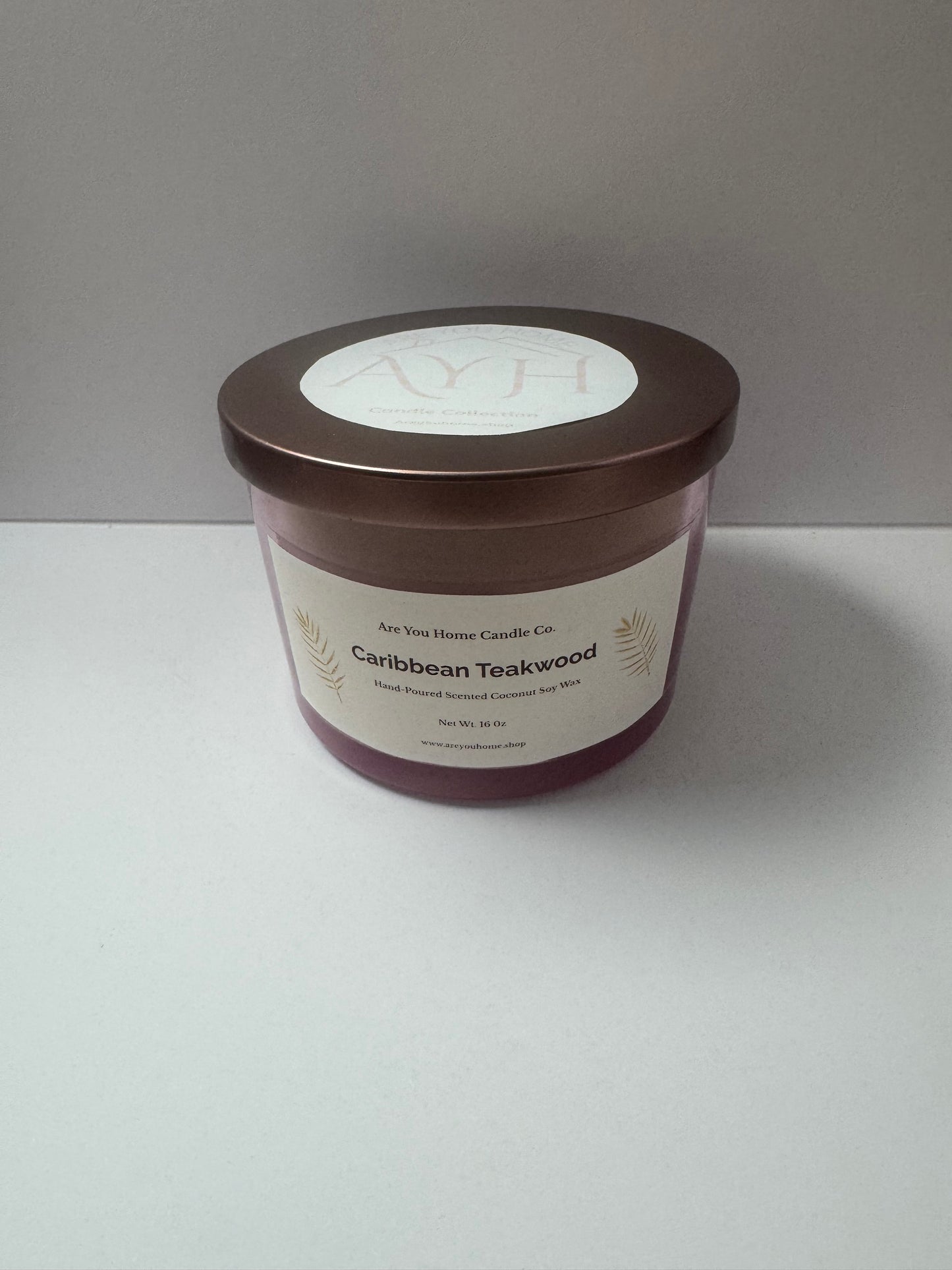16oz Caribbean Teakwood Scented Candle 🪾🍃