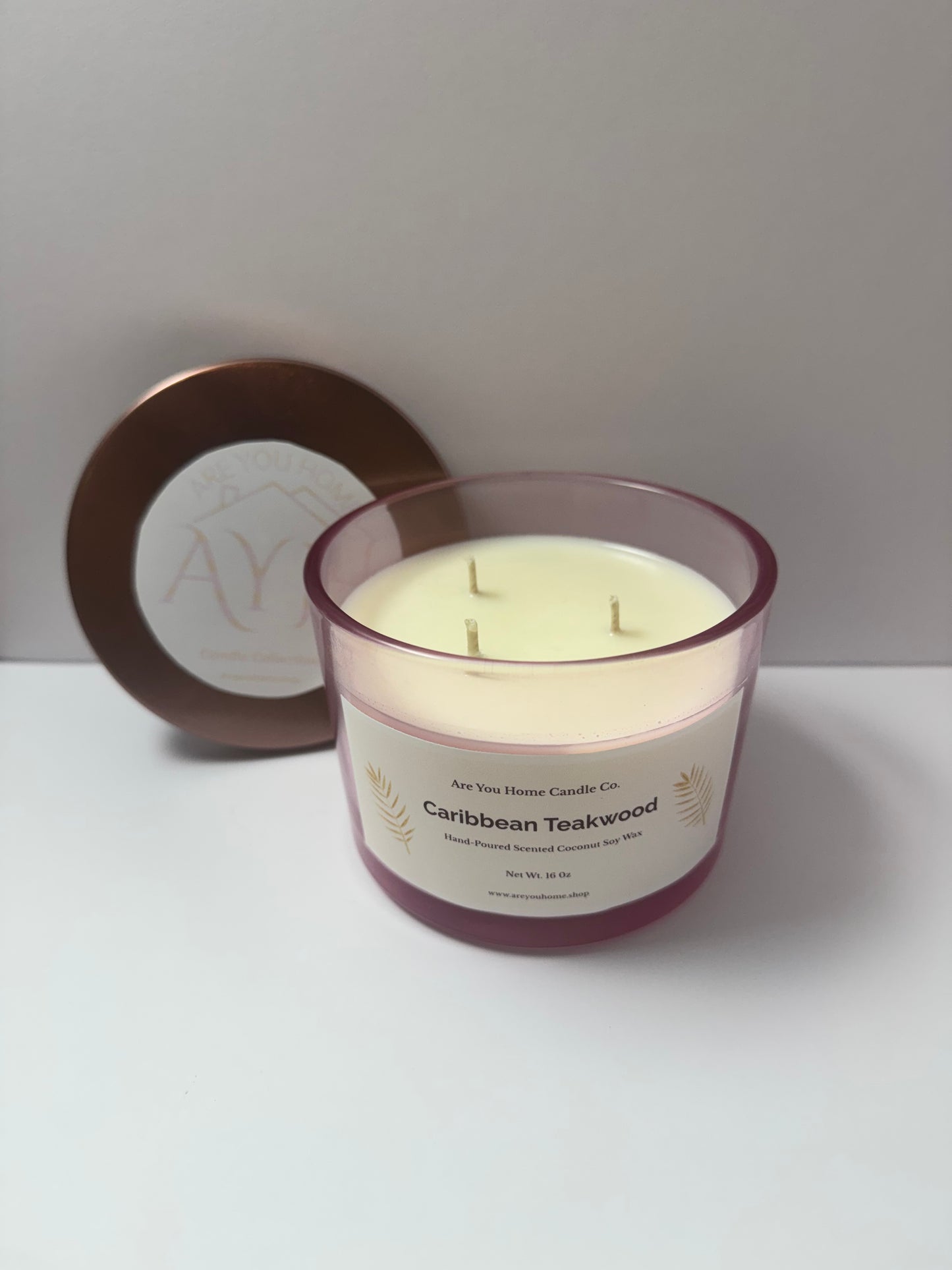 16oz Caribbean Teakwood Scented Candle 🪾🍃