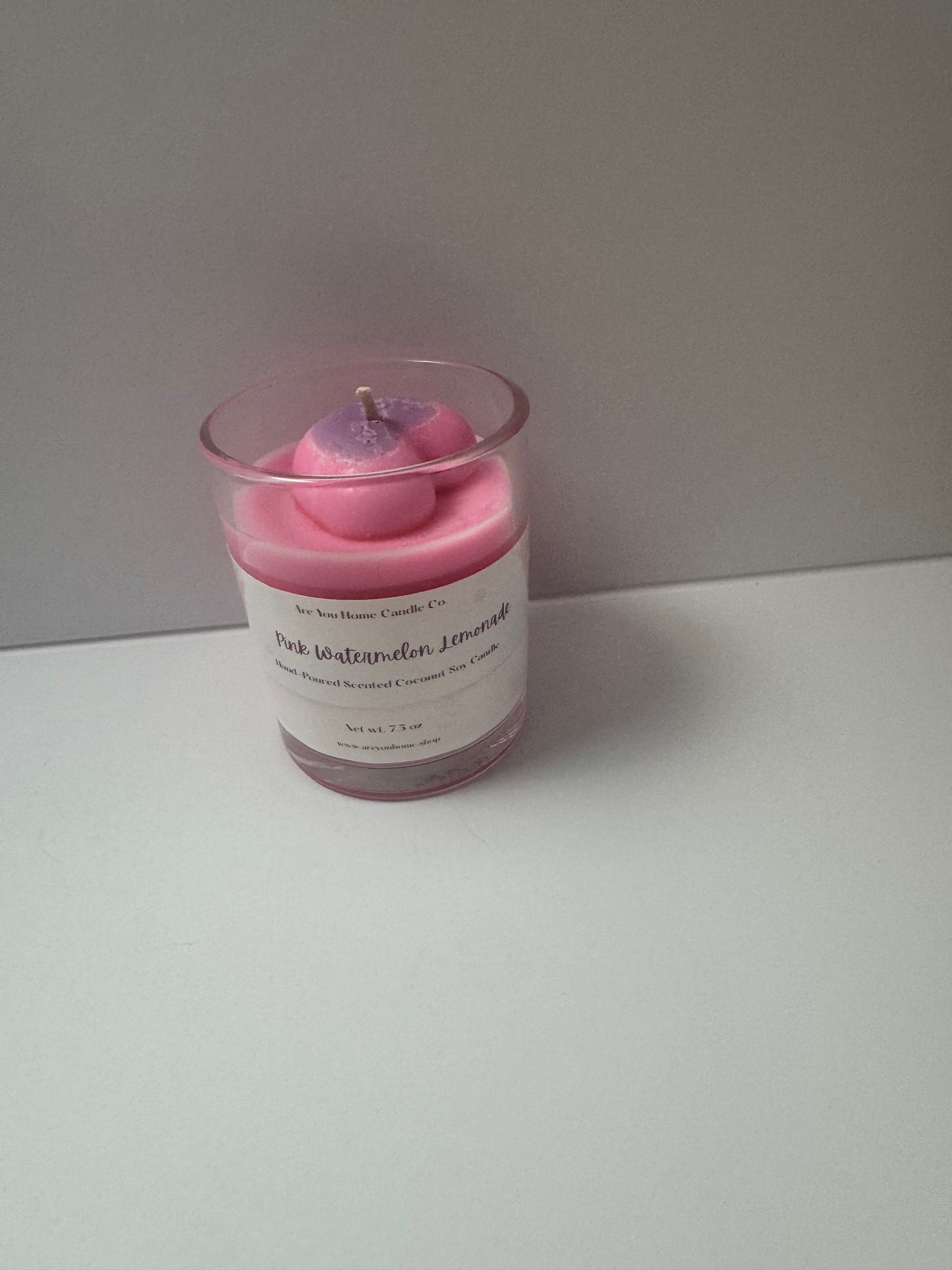 7.5oz Pink Watermelon Lemonade Scented Candle 🍉🍋