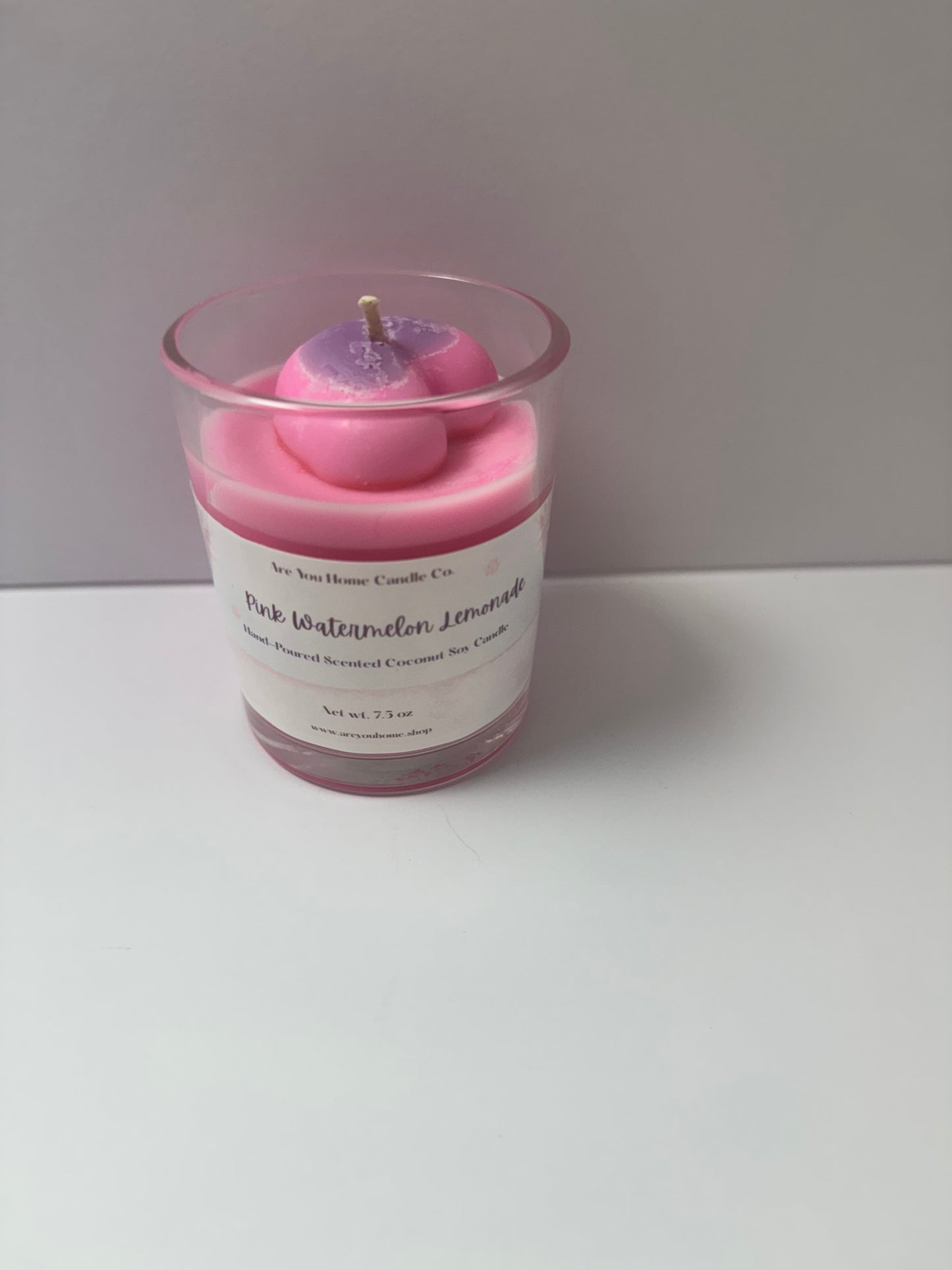 7.5oz Pink Watermelon Lemonade Scented Candle 🍉🍋